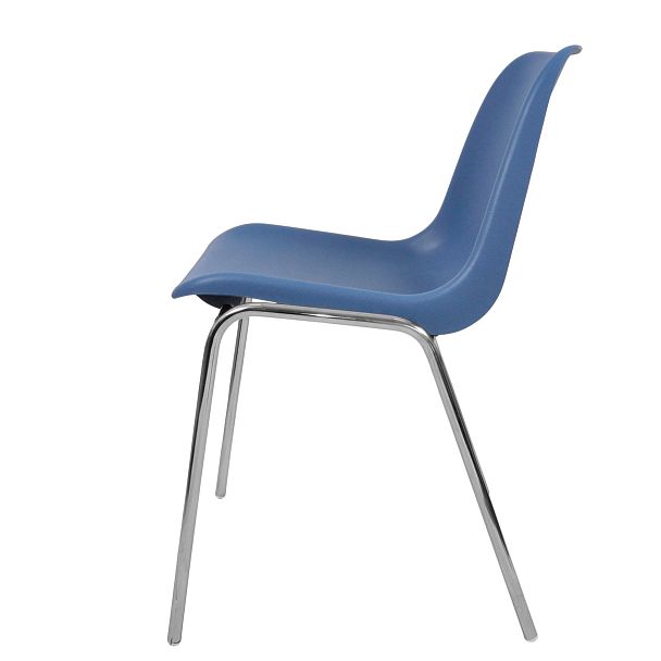 Стул Vicenza (4 ножки) Каркас хром, светло-синий, стопируемый - Вид 3