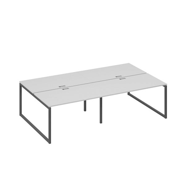 Рабочая станция на металлокаркасе QUATTRO (4х140) A4 А4 Б4 177-2 БП серый / металлокаркас антрацит - Вид 1