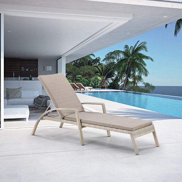 Лежак A30C2-W85 Latte с матрасом - Вид 2