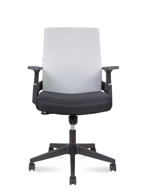 Кресло офисное Terra LB / черный пластик / серая сетка / черная ткань - Вид 2