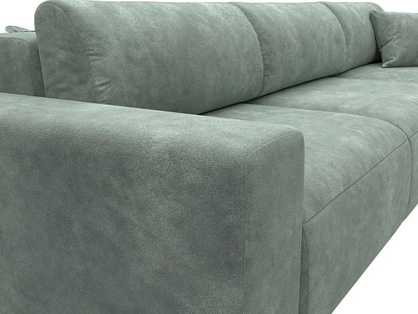 Диван угловой Лига-036 НПБ Классик Лонг правый угол Велюр зеленый - Вид 4