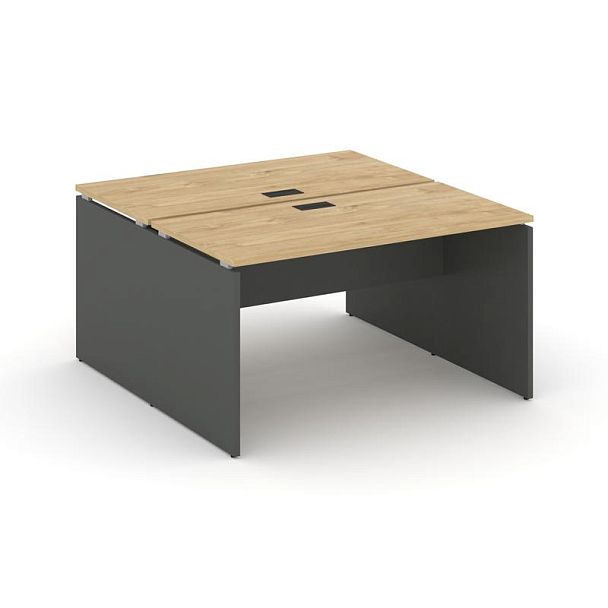Стайл Проджект Рабочая станция 2-х сторон. SN-D.DRS-021 Тиквуд Светлый/Антрацит NEW/Черная Заглушка - Вид 1