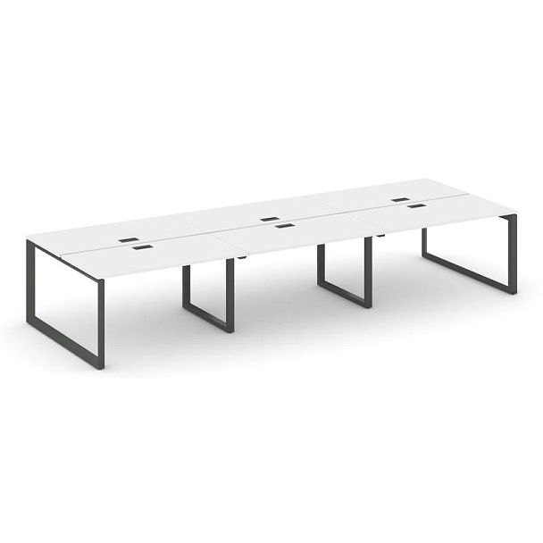 Style Project Next Рабочая станция двухсторонняя SN-59O.DRS-084 Белый/Металл Антрацит/Черный Заглушка 4740*1632*750 - Вид 1