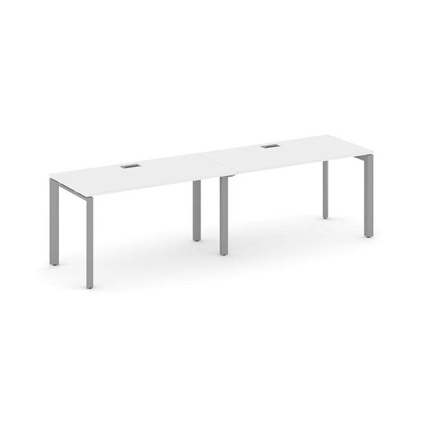 Style Project Next Рабочая станция односторонняя SN-59P.ORS-004 Белый/Металл Серый/Серебро Заглушка 3160*600*750 - Вид 1