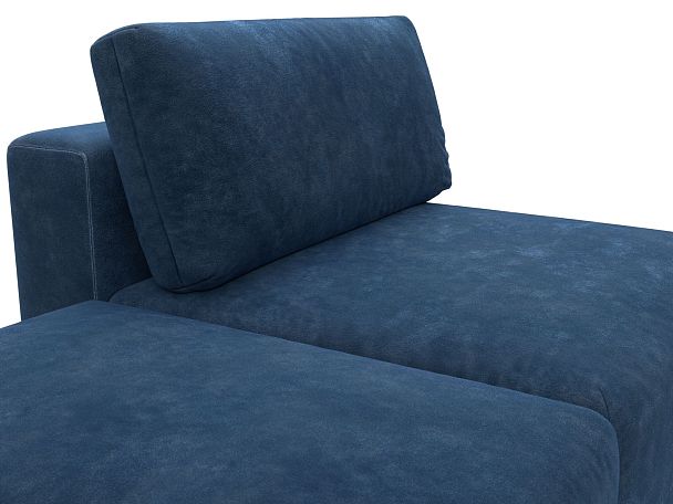 Модули диван и пуф Лига-060 НПБ Велюр синий - Вид 4