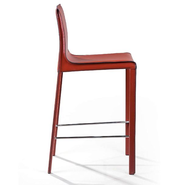 Стул полубарный Barrie, кожа ретро-красный - Вид 5