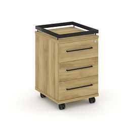 Rift Тумба мобильная усиленная + рамка RF.TM-003 Дуб Винченцо/Металл Черный 416*460*665 - Фото предпросмотра