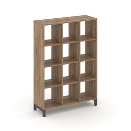 Стайл Проджект Каркас стеллажа 4 яр. SN.KS-430 Дуб Табак/Металл Антрацит 1121*400*1615 - Фото предпросмотра