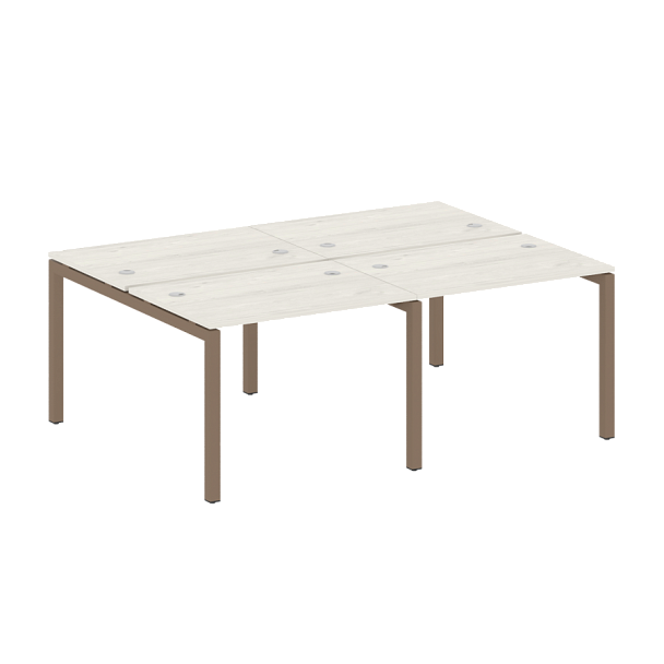 Metal System Quattro Р. ст. на 4 раб. места на П-образном м/к 50БП.СМ-4.1 Дуб наварра/Мокко металл 2000*1475*750 - Вид 1