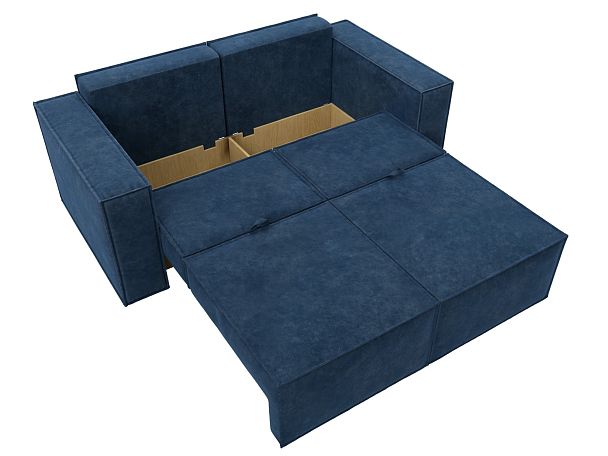 Диван прямой Куба мини Велюр синий - Вид 8