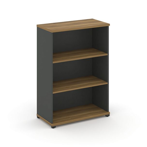 Concept Стеллаж 1 широкая секция, 3 ниши CN.STS.E-310 Сандал Янтарный/Антрацит/Металл Антрацит 836*420*1186 - Вид 1