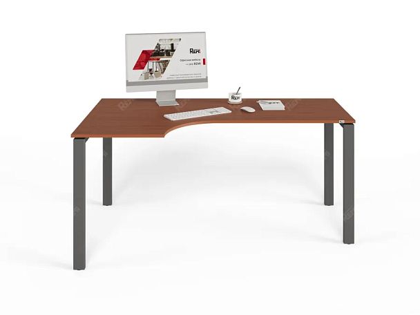 UNITY РМСУ9-16L ОРЕХ ИТАЛЬЯНСКИЙ Стол на металлокаркасе угловой левый 1600х900х750 - Вид 2