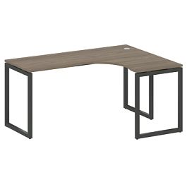 Metal System Quattro Стол криволинейный правый на О-образном м/к 40БО.СА-4 (R) Вяз/Антрацит металл 1600*1200*750 - Фото предпросмотра