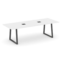 Style Project Direct Direct Стол переговорный SN-6T1.SPRG-258 Белый/Металл Антрацит 2580*980*750 - Фото предпросмотра