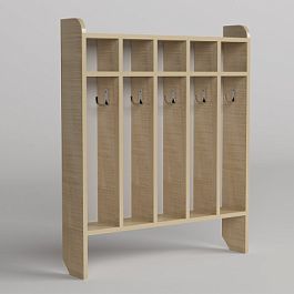 Шкаф для полотенец напольный 5-местный - Фото предпросмотра