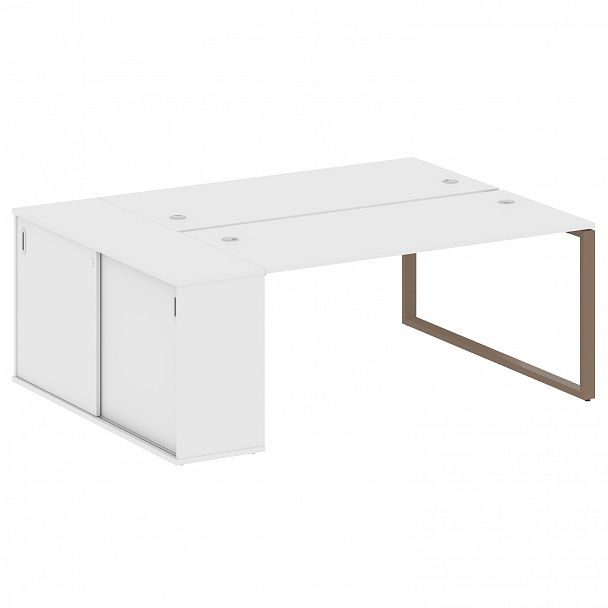 Рабочая станция "Metal System" БО.РС-СШК-1.4 белый/мокко - Вид 1