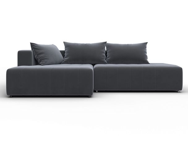 Диван угловой Лига-103 НПБ угол левый Велюр серый - Вид 2