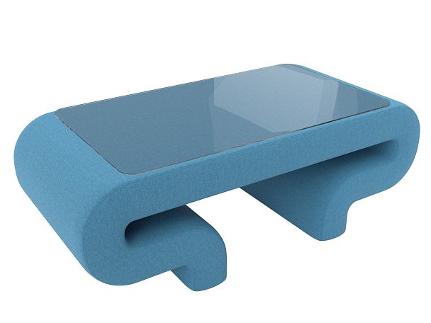 Стол Волна Рогожка голубой - Вид 5