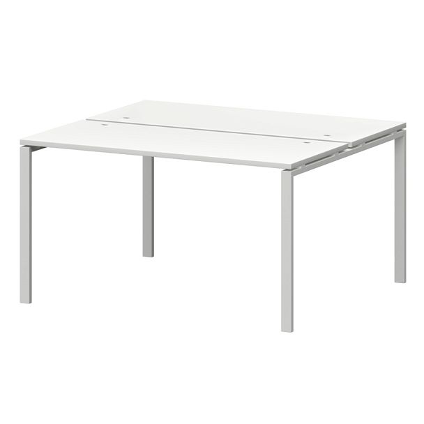 Бенч двойной на металлокаркасе СМС2-П-16К.120.Пр25 Белый/Белый 1600x1236x750 Смарт - Вид 1