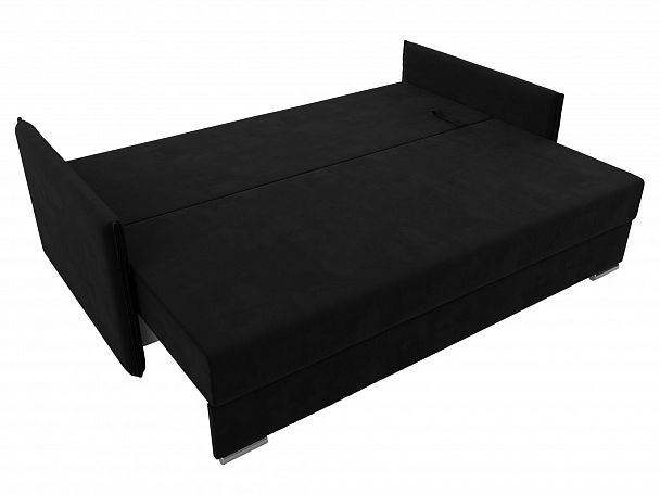 Диван угловой Сайгон (полностью микровельвет черный) - Вид 7