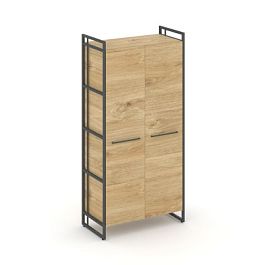 Rift Шкаф 4 ниши широкий RF.SS-41 Тиквуд Светлый/Металл Антрацит 798*396*1648 - Фото предпросмотра