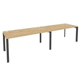 Onix Рабочая станция на П-образном м/к O.MP-RS-2.4.8 Тиквуд светлый/Антрацит металл 3160*800*750 - Фото предпросмотра