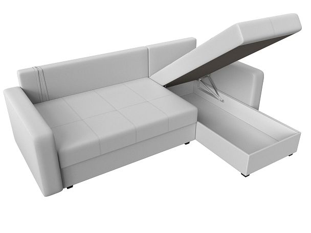 Диван угловой Ливерпуль Лайт правый угол Экокожа белый - Вид 9