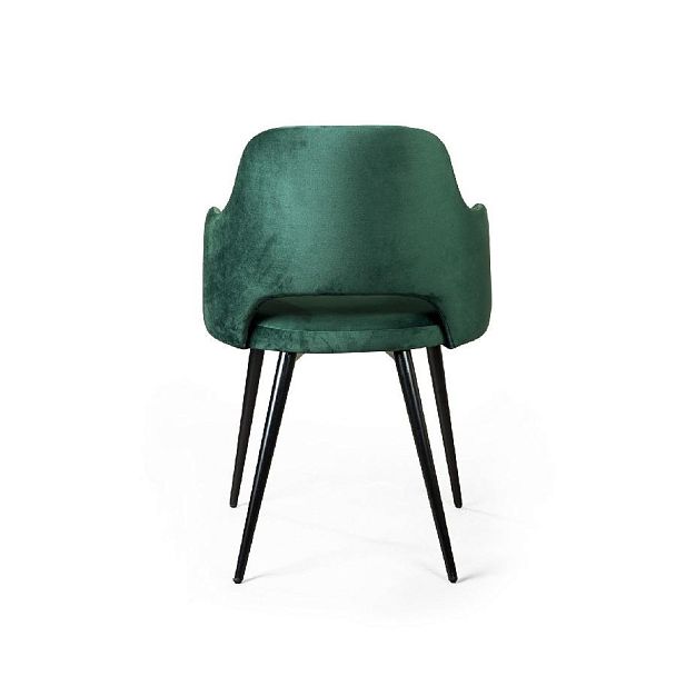 Стул William с подлокотниками, бархат зелёный 19/ черный конус - Вид 5