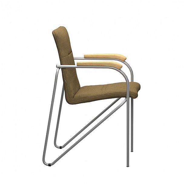 Стул Самба, MAKRO 032, подлокотники-лак, цвет каркаса-серебро - Вид 3