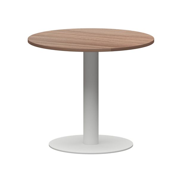 Стол круглый АМ-Д90 Темный шимо/Белый 900x900x760 Арго-М - Вид 1