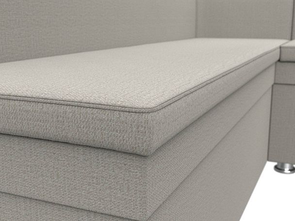 Диван кухонный угловой Уют правый угол Рогожка бежевый - Вид 4