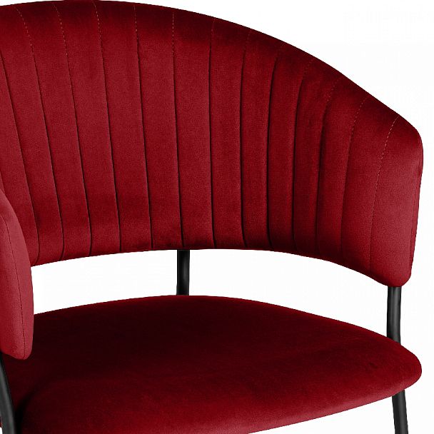 Стул кухонный Даксон бордовый велюр/черный - Вид 8