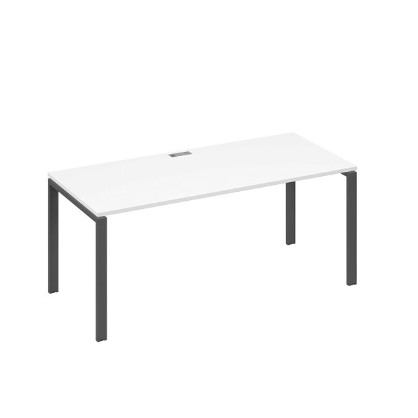 Стол письменный на металлокаркасе UNO A4 А4 Б1 026 БП белый премиум / металлокаркас антрацит - Вид 1