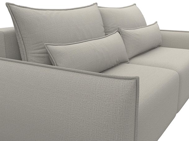 Диван прямой Лига-051 НПБ Рогожка бежевый - Вид 4