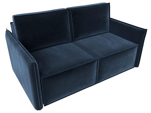 Диван прямой Либерти мини Велюр синий - Вид 5