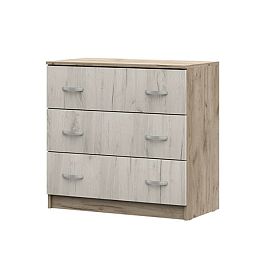 КМ 551М Бася ЛДСП комод дуб крафт серый/дуб крафт белый - Фото предпросмотра