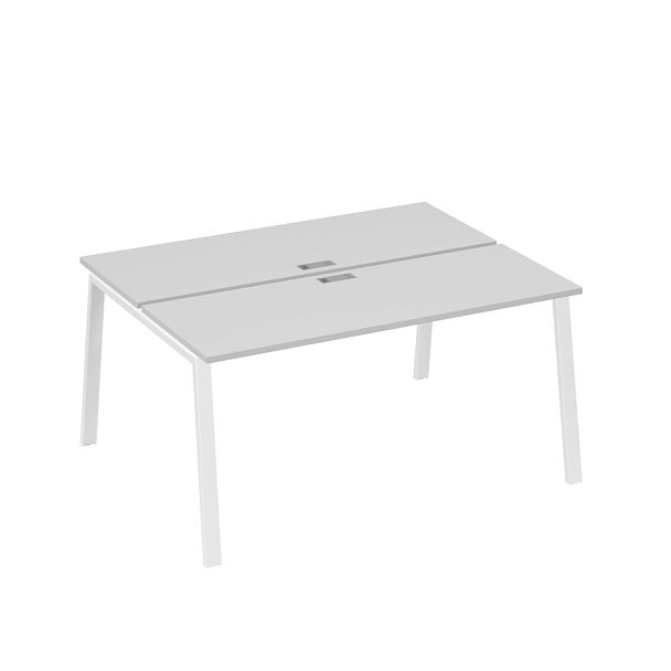 Станция 2х160 рабочая с металлокаркасом TRE A4 А4 Б3 172  БП серый / металлокаркас белый - Вид 1