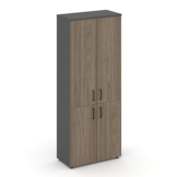 Style Project Шкаф высокий широкий SN.STS.E-104 Антрацит/Вяз Благородный/Черный Ручки 796*400*1982 - Вид 1