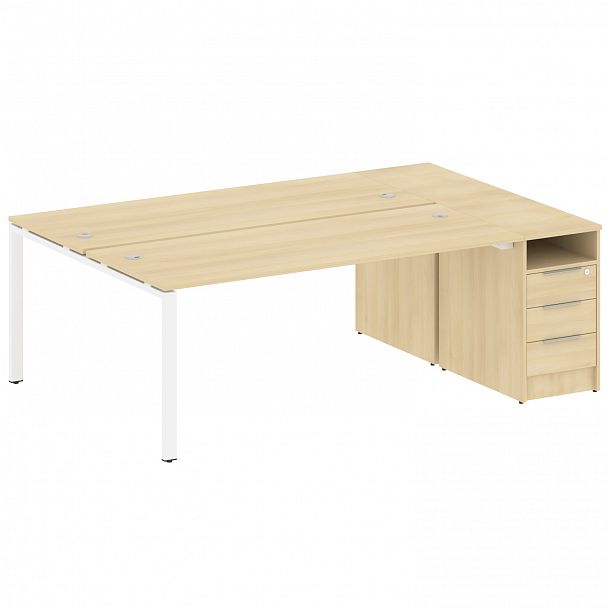 Рабочая станция "Metal System" БП.РС-СТП-2.5 акация/белый - Вид 1