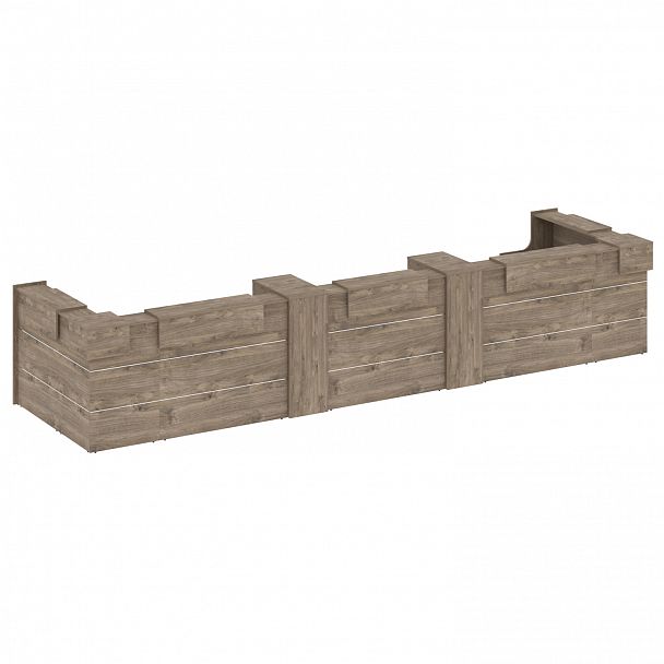 Ресепшн П-образный "Onix" O.R-K-38 тиквуд темный - Вид 2