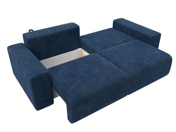 Диван прямой Лига-036 НПБ Классик Велюр синий - Вид 8