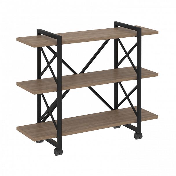 Стеллаж на колесах "Loft" VR.L-MST.K-3.8V дуб аризона/черный - Вид 1