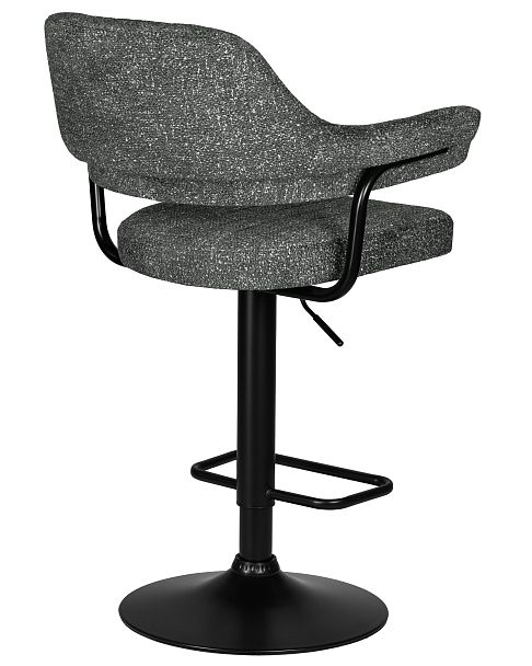 Стул барный DOBRIN CHARLY BLACK (серый твид (LEO11)) - Вид 4