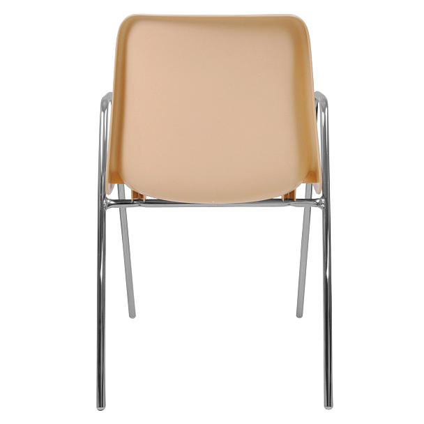Стул Vicenza (4 высокие ножки c подлокотниками), каркас Хром, бежевый, РП+ИК, стопируемый - Вид 4