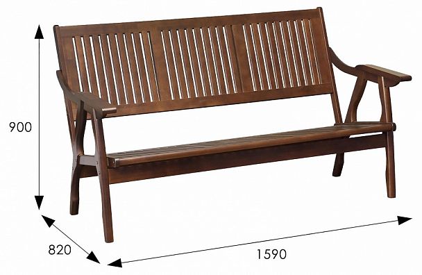 Скамья Массив - Вид 5