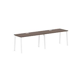 Стол 2-х местный ELWST 2767 Дуб Денвер тёмный/Белый 2726х670х750 EDIS - Фото предпросмотра