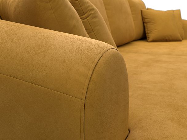 Диван прямой Милтон Велюр желтый - Вид 4