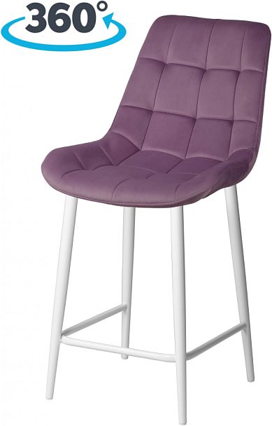 Комплект полубарных поворотных стульев Эйден, Confetti lilac/белый, 4 шт. - Вид 1