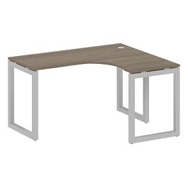 Metal System Quattro Стол криволинейный правый на О-образном м/к 50БО.СА-3 (R) Вяз/Серый металл 1400*1200*750 - Фото предпросмотра