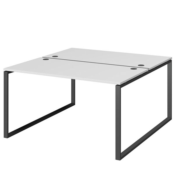 Бенч двойной на 2 рабочих места АМБ.О-005 Белый/Антрацит 1800x1496x760 Арго-М - Вид 1